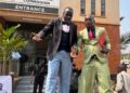 Presidential Aspirant on Stilts Sent Away from Electoral Commission